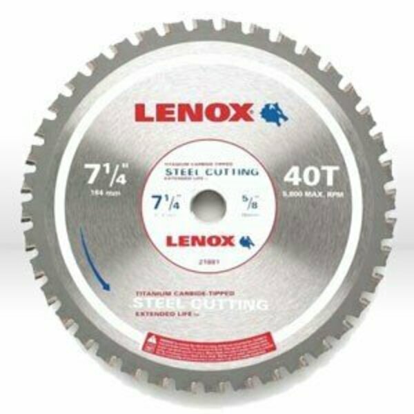 Lenox CIRCULAR SAW BLADES 7 1/4in. X 40 STEEL 21881